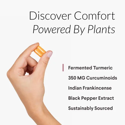 Vista 2 de Nutritional Roots Suplemento de mezcla de cúrcuma india e incienso - 60 cápsulas
