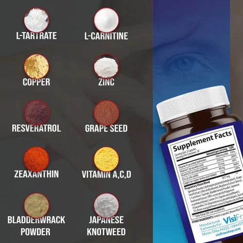 Vista 5 de Suplementos oculares para adultos – Las mejores cápsulas para la salud ocular – Incluye vitaminas y minerales para una visión clara saludable