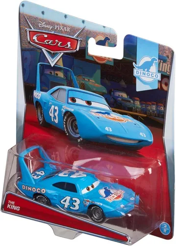 Vista 2 de Coche de juguete Cars de Disney y Pixar, El Rey, escala de 1:55