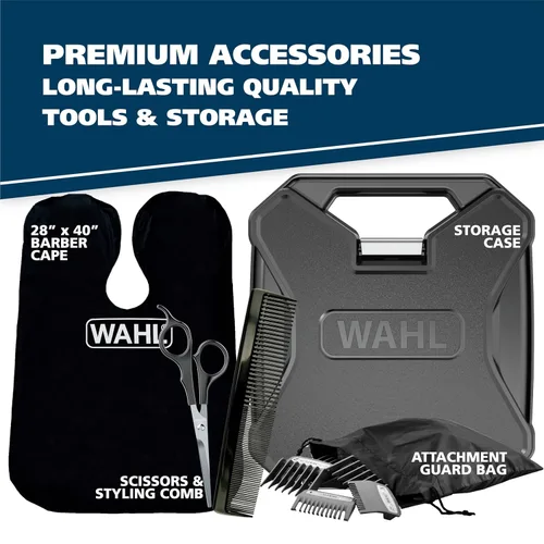 Vista 12 de Wahl Clipper Elite Pro High-Performance Home Haircut & Grooming Kit for Men - Cortapelos eléctrico - Modelo 79602