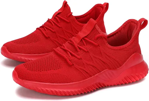 Vista 5 de Zapatos de correr casuales para hombre, ligeros, cómodos, informales, deportivos, de malla, para trabajo, gimnasio, sin cordones, tenis, caminar