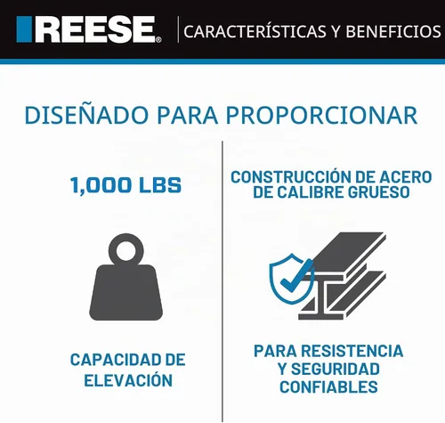 Vista 4 de Pro Series 1000 libras Gato hidráulico para remolque giratorio de capacidad