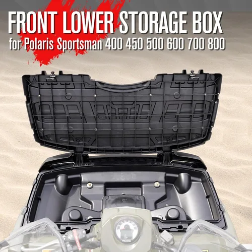 Vista 3 de A & UTV PRO Kit de caja de almacenamiento inferior y cubierta de servicio frontal para Polaris Sportsman 400 450 500 600 700 800 2005-2010