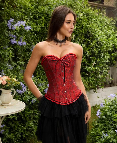 Vista 72 de SZIVYSHI Corsé para mujer, lencería moldeadora, body con cintura de encaje