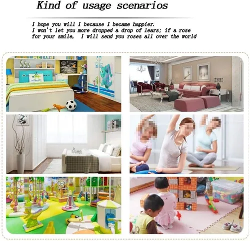 Vista 9 de Tapete de juego multicolor, tapete de espuma suave, tapete de ejercicio de rompecabezas entrelazado de EVA para niños, adolescentes, sala