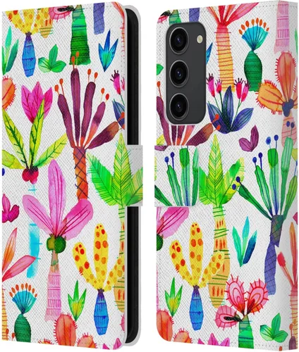 Vista 123 de Head Case Designs Officially Licensed Ninola Brushstrokes Black Summer Patterns Leather Wallet Case Compatible with Samsung Galaxy A07 4G
