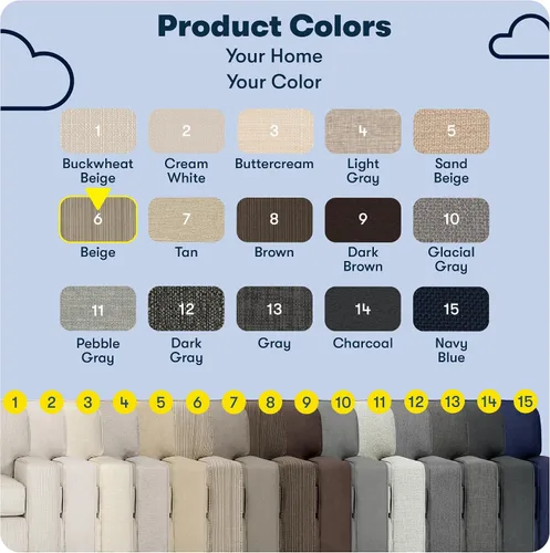 Vista 4 de Serta Palisades Sofás Tapizados para Sala, Sofá de Diseño Moderno, Tela, Beige