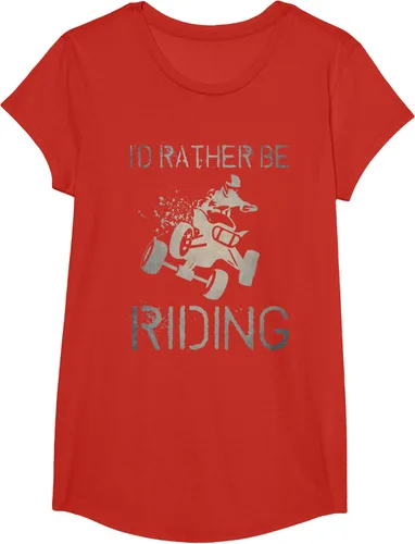 Vista 63 de Camiseta gráfica I'd Rather Be Riding ATV Quad Racing Rider de 4 ruedas, Negro