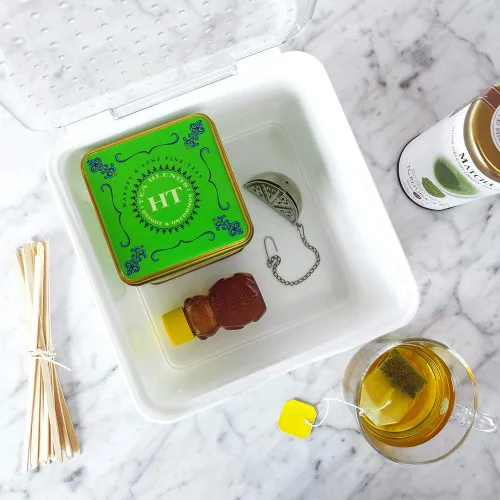 Vista 7 de Madesmart - Papelera apilable con tapa Compartimento abierto, forro de agarre suave, artículos de artesanía de oficina, utilidad de cocina