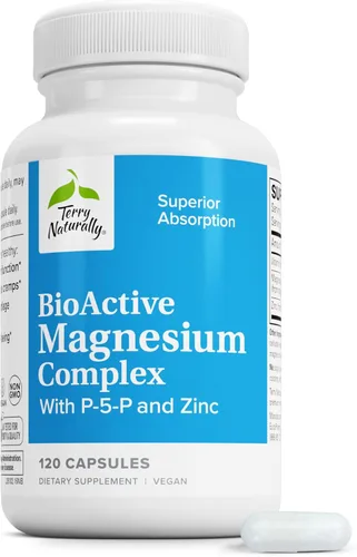 Vista 9 de Terry Naturally P-5-P/MAG - 60 cápsulas veganas - Vitamina B6 (piridoxal-5-fosfato), suplemento de zinc y magnesio, apoya la salud del corazón, sin