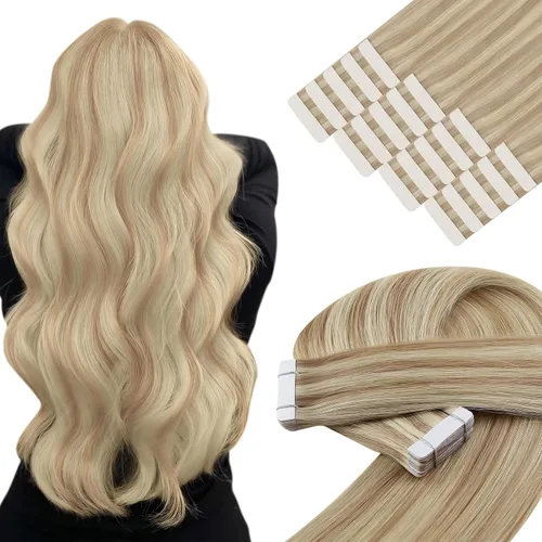 Vista 26 de YoungSee Extensiones de Cabello Humano con Cinta Balayage Extensiones de Cabello con Cinta Marrón Oscuro Extensiones de Cabello con Cinta Ombre