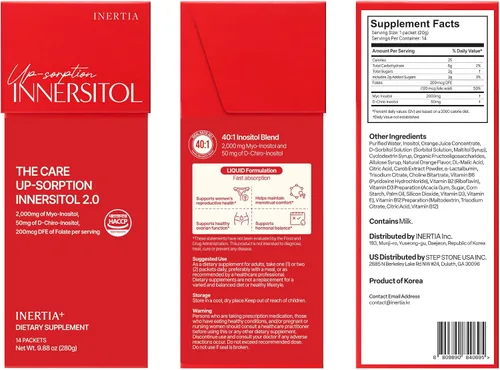 Vista 7 de INERTIA+ The Care Up-sorption INNERSITOL - Suplemento de inositol listo para beber para mujeres, 40:1 mio y D-quiro inositol, equilibrio hormonal