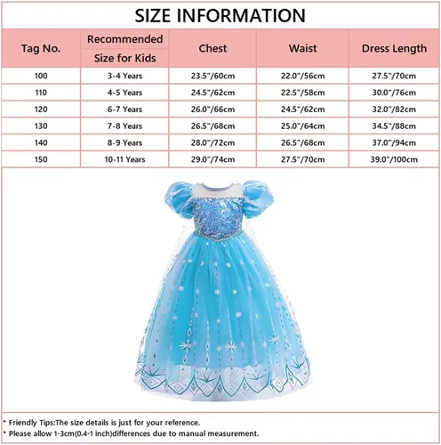 Vista 5 de Disfraz de princesa Elsa de Frozen para niñas, disfraz de Halloween, Navidad, cumpleaños, concurso, fiesta, noche