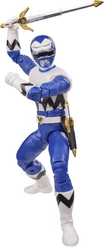 Vista 4 de Power Rangers Lightning Collection Lost Galaxy Blue Ranger - Figura de acción coleccionable de 6 pulgadas con accesorios