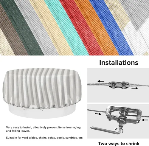 Vista 70 de Fundas para muebles de patio, impermeables, resistentes a los rayos UV, resistentes a los rayos UV, para exteriores, mesa redonda y rectangular