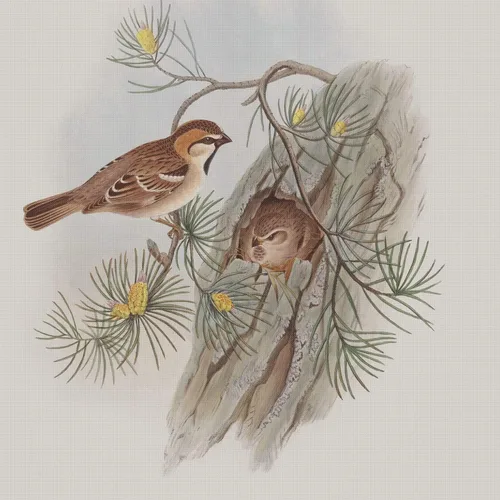 Vista 15 de Canguros australianos John Gould Counted Patrón de punto de cruz
