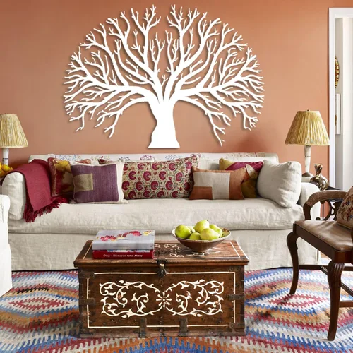 Vista 6 de Arte de pared de metal árbol de la vida, arte de pared de árbol de la vida, decoración de pared de árbol de la vida, decoración de pared de metal