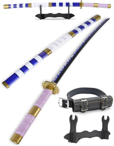 Vista 6 de Cold Blade Katana Sword - 41 inches Katana Replica with Holster Belt and Display Stand - Sword with Authentic Design