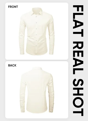 Vista 7 de JMIERR Camisas de lino para hombre, camisas casuales de playa de manga larga con botones