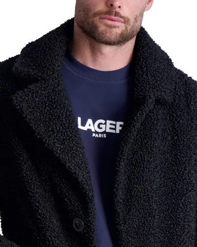 Vista 3 de Karl Lagerfeld Paris Men's Casual Oversized Sherpa Coat