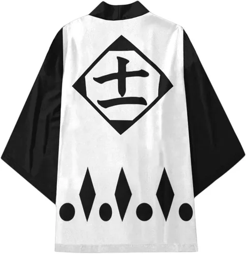 Vista 2 de Disfraz de anime Bleach Gotei 13 para cosplay, kimono Haori