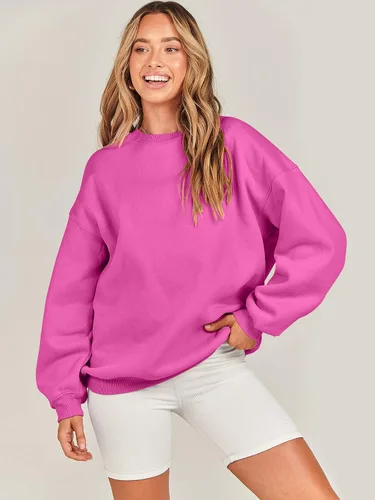 Vista 7 de ANRABESS Sudaderas de gran tamaño con capucha para mujer, cuello redondo, sin botones, ropa casual de otoño, ropa de preparación, adolescentes