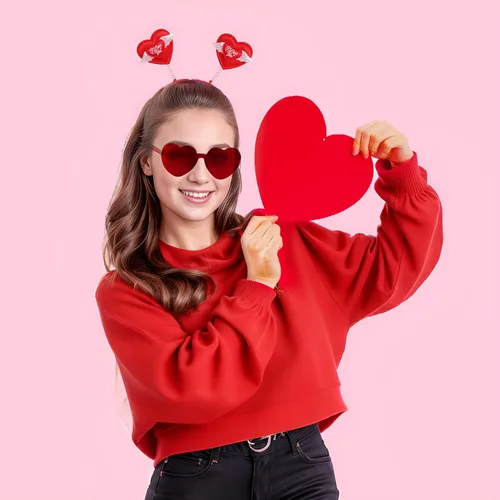Vista 6 de Jmkcoz Diadema con forma de corazón para el día de San Valentín, lentes de sol con forma de corazón para San Valentín, fiesta, vacaciones, boda