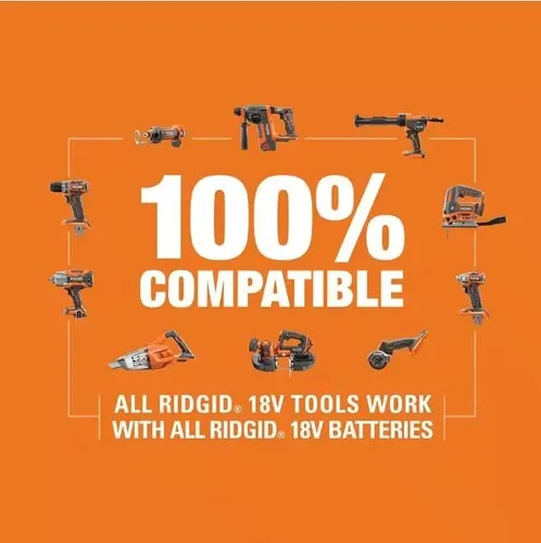 Vista 5 de RIDGID Kit de arranque de batería de iones de litio 2.0 AH de 18V AC9302 No es elegible para el Acuerdo de Servicio de por Vida