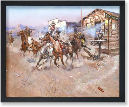 Vista 10 de Poster Master Póster vintage de The Lookout, estampado retro de vaquero, arte occidental, arte del salvaje oeste, arte de equitación, regalo