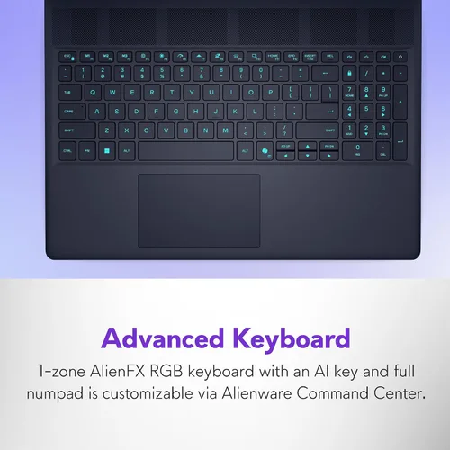 Vista 8 de Alienware 16X Gaming Laptop, RTX 5060, Intel Ultra 7 Plus, Windows 11 Home