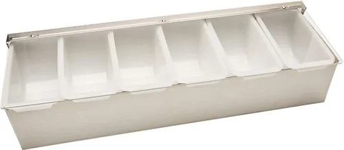 Vista 4 de Winco Soporte para condimentos, 4 compartimentos, base de plástico negro