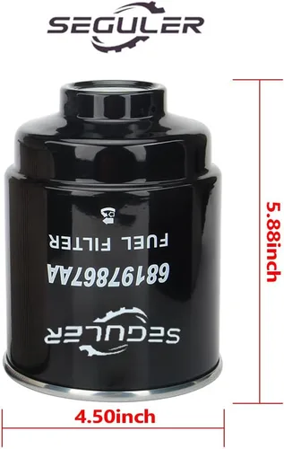 Vista 3 de Kit de filtro diésel de 6.7 L - 68197867AA 68157291AA Filtro de combustible 5083285AA Aceite 53034051AB Filtro de aire Compatible con motores diésel