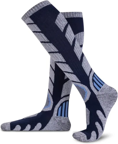 Vista 7 de Calcetines de esquí para mujeres y hombres, calcetines térmicos para esquí y snowboard, clima frío, calcetines de rendimiento de invierno, paquete