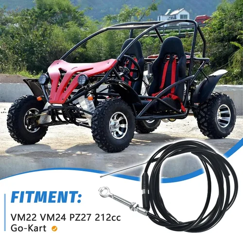 Vista 2 de 75 '' VM22 VM24 PZ27 Go-Kart Cable del acelerador - Extremo recto