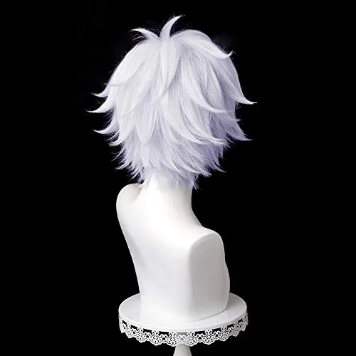 Vista 5 de Max Beauty Anime - Peluca de cosplay unisex para Jujutsu Kaisen y gorra (Gojo Satoru 2)