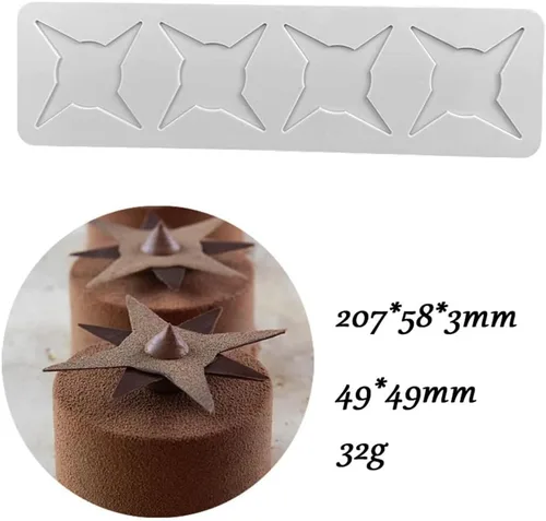 Vista 4 de Molde de encaje de hojas huecas 3D para fondant, molde de múltiples hojas y flores para dulces, chocolate, azúcar, decoración de pasteles, parte