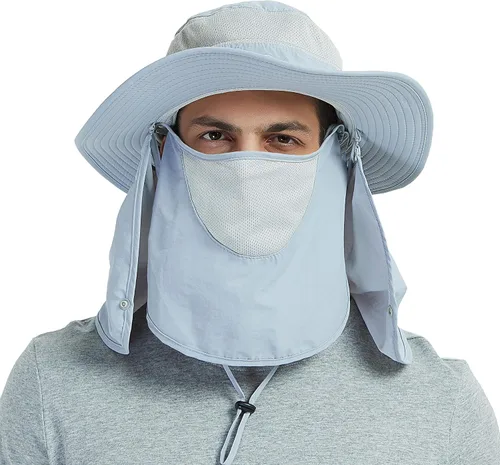 Vista 9 de Gorra de pesca Ddyoutdoor™ 07–281. Moda, verano, protección solar al aire libre, con cuello y visera de ala ancha