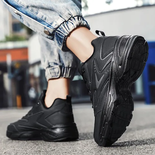 Vista 4 de YEFDG Tenis para hombre tenis, atletismo, entrenamiento cruzado, zapatos anchos de pickleball zapatos de cancha para hombre