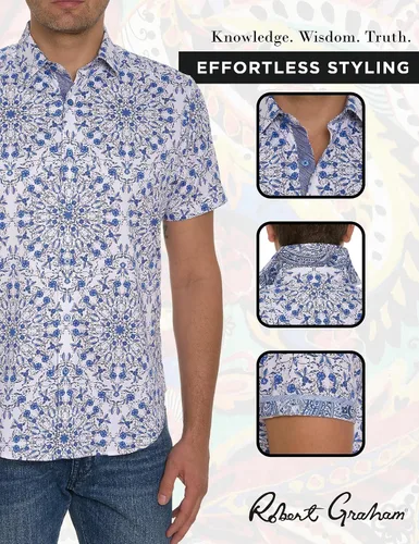 Vista 5 de Robert Graham Men's Andaz Short-Sleeve Button-Down Shirt