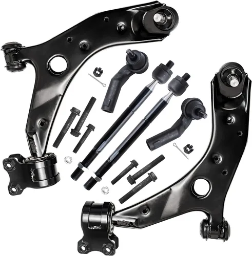 Vista 130 de Detroit Axle - Kit de extremo delantero para Chrysler 300 Dodge Charger 2011-2023 Challenger, 2 Lower Rearward Control Arms 2 Outer Tie Rods 2