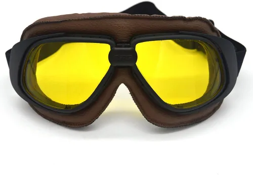 Vista 11 de Gafas vintage retro estilo piloto motocicleta Cruiser Scooter