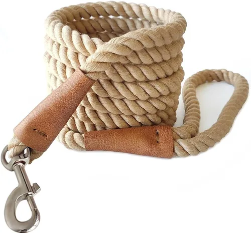 Vista 8 de BTINESFUL Correa de algodón para perro de 3/5/10 pies, cómoda correa de control trenzada para perros fuertes, grandes y medianos, senderismo, Negro