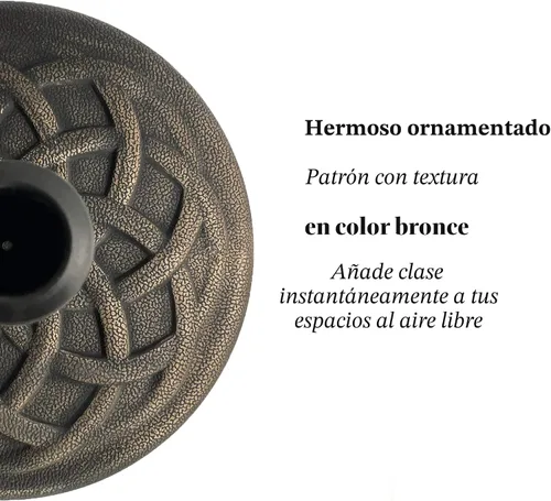 Vista 8 de BACKYARD EXPRESSIONS PATIO · HOME · GARDEN 911554 Base para sombrilla de 21 libras, bronce