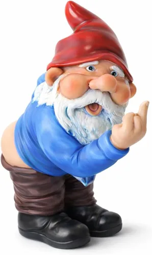 Vista 10 de Estatua de gnomo para jardín, de Funny Guy Mugs, Poliresina, talla única