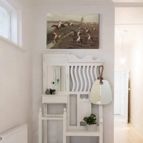 Vista 4 de Renditions Gallery The Grand Steeple Chase II - Arte de pared, ecuestre británico, arte de caballo, colorido, decoración en lienzo de alta calidad