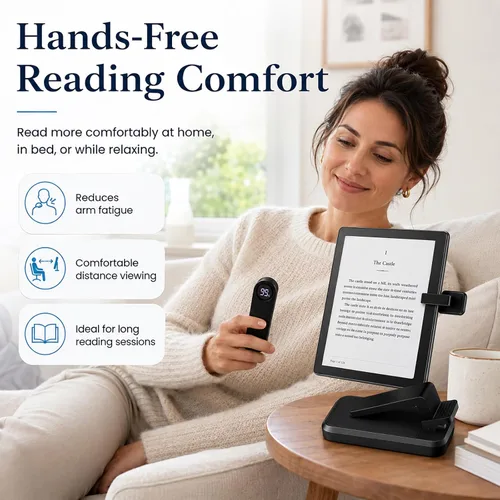 Vista 9 de Turner de páginas para Kindle Paperwhite, RF Control remoto Clicker Page Turner Accesorios Kindle para iPhone, iPad, tabletas Android, novelas