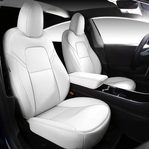 Vista 21 de Funda INCH EMPIRE para asiento de coche, ajuste personalizado para Tesla Model 3, protector de cojín de asiento de cuero sintético para 2017 2018
