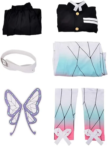Vista 7 de miccostumes Disfraz de mariposa de anime para mujer, kimono, uniforme de equipo, conjunto completo