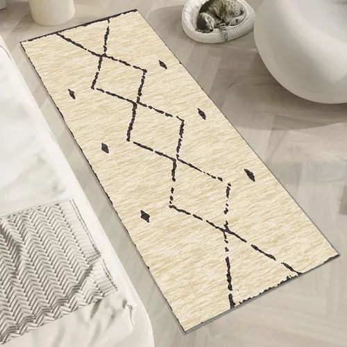 Vista 2 de Alfombra de pasillo para pasillo, diseño moderno, alfombra larga para pasillo, cocina, balcón, tapete de paso de 3.3 ft/4.9 ft/6.6 ft/8.2 ft/9.8