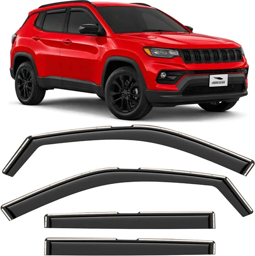 Vista 47 de Voron Glass Protectores de lluvia extra duraderos con cinta adhesiva para Chevrolet (Chevy) Silverado 2500HD/3500HD 2007-2014 cabina extendida Negro